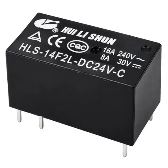 Powermaster PM-38756 HLS-14F2L-DC24V-C 24V DC 16A 240VAC 8 Pin PCB Güç Rölesi resmi