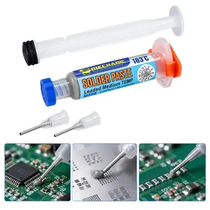 Powermaster PM-39108 Mechanic MS83 20 Gram 4 Microns Leaded Medium Temp 183C Şırınga Krem Lehim resmi