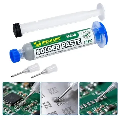 Powermaster PM-39106 Mechanic MS38 50 Gram 4 Microns Leaded Medium Temp 138C Şırınga Krem Lehim resmi