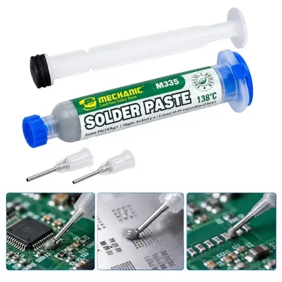 Powermaster PM-39106 Mechanic MS38 50 Gram 4 Microns Leaded Medium Temp 138C Şırınga Krem Lehim resmi
