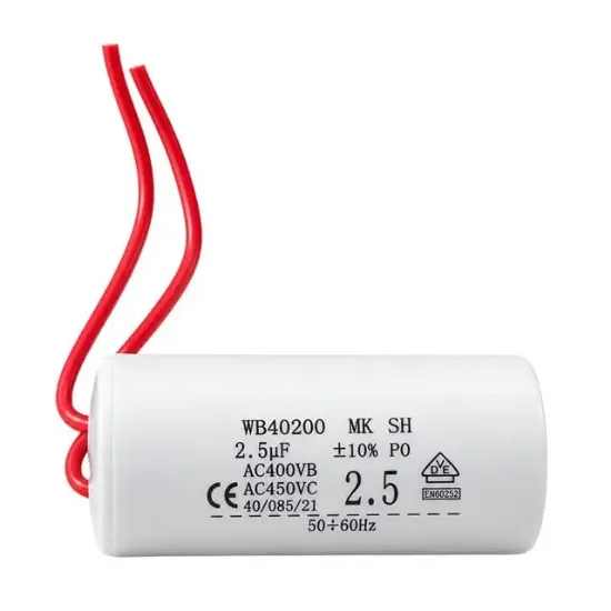 Powermaster WB40200 2.5 uF 400V/450V AC Kablolu Motor Daimi Çalışma Kapasitörü (Kondansatör) resmi