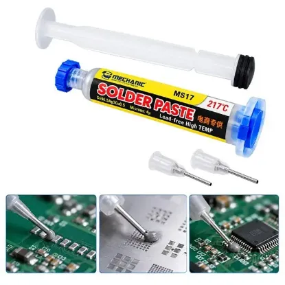 Powermaster PM-39104 Mechanic MS17 50 Gram 4 Microns Leaded High Temp 217C Şırınga Krem Lehim resmi