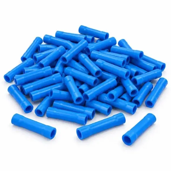 PowerMaster PM-39055 1,5-2,5mm2 Kesit 25x6x4,5mm Soket Mavi İzoleli Kablo Pabucu (100'lü Paket) resmi