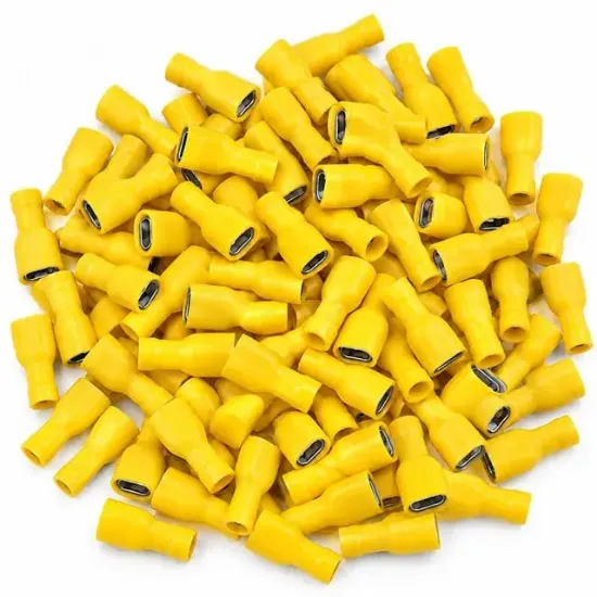 PowerMaster PM-39073 4-6mm2 Kesit 24x10x7,5mm Soket Sarı İzoleli Kablo Pabucu (100'lü Paket) resmi