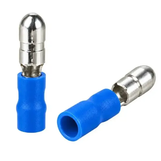 PowerMaster PM-39062 1,5-2,5mm2 Kesit 21,5x4x5,5mm Soket Mavi İzoleli Kablo Pabucu (100'lü Paket) resmi