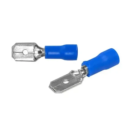 PowerMaster PM-39061 1,5-2,5mm2 Kesit 22x6x6mm Soket Mavi İzoleli Kablo Pabucu (100'lü Paket) resmi