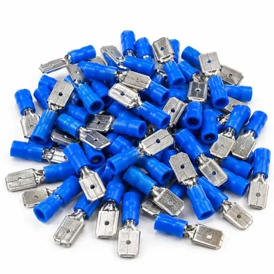 PowerMaster PM-39061 1,5-2,5mm2 Kesit 22x6x6mm Soket Mavi İzoleli Kablo Pabucu (100'lü Paket) resmi
