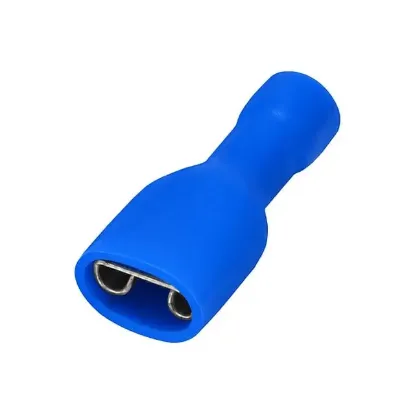 PowerMaster PM-39053 1,5-2,5mm2 Kesit 24x9x6mm Soket Mavi İzoleli Kablo Pabucu (100'lü Paket) resmi