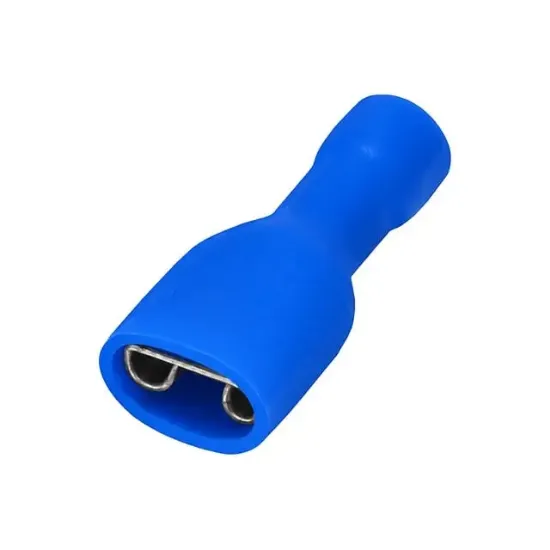 PowerMaster PM-39053 1,5-2,5mm2 Kesit 24x9x6mm Soket Mavi İzoleli Kablo Pabucu (100'lü Paket) resmi