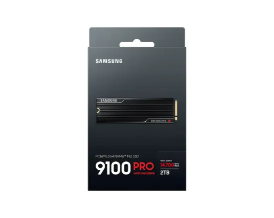 2TB SAMSUNG 9100 PRO PCIE GEN 5.0 X4 NVME 2.0 (14700/13400MB/s) HEATSINK MZ-VAP2T0CW resmi