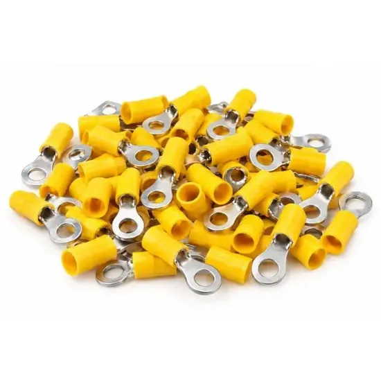 PowerMaster PM-39078 4-6mm2 Kesit 34x15x8mm Soket Sarı İzoleli Kablo Pabucu (100'lü Paket) resmi