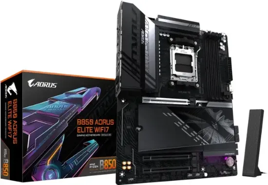 GIGABYTE B850 AORUS ELITE WIFI7 DDR5 8000Mhz HDMI/DP ATX AM5 resmi