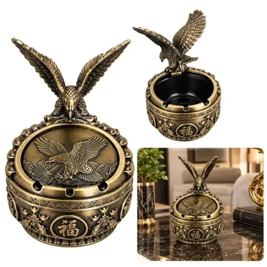 Sunup SN-38895 Antik Bronz Kartal Figürlü Dekoratif Küllük resmi