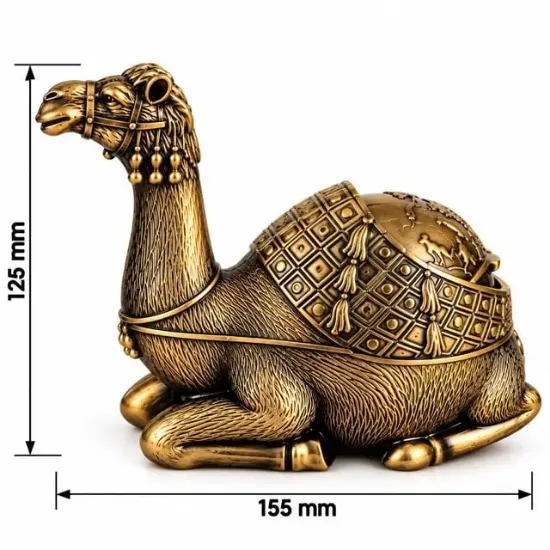 Sunup SN-38894 Antik Bronz Deve Figürlü Dekoratif Küllük resmi