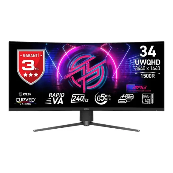 34 MSI MPG 346CQRF X24 0.5MS 240HZ VA MONITOR resmi