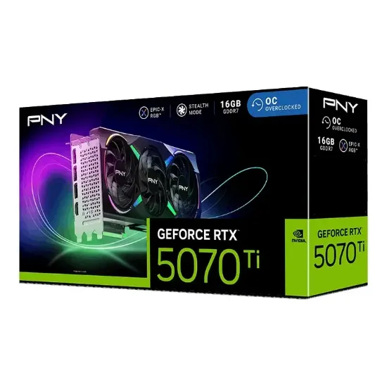 PNY RTX 5070 Ti EPİC-X ARGB OC 16GB GDDR7 256Bit (VCG5070T16TFXXPB1-O) Ekran Kartı resmi