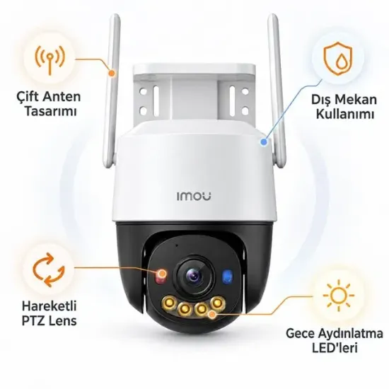 Imou IPC-K7FP-5V0W Cruiser SC Dış Mekan 5MP Wifi Pt Kamera resmi