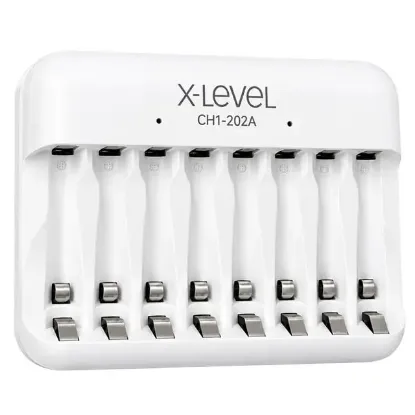 X-Level CH1-202A NI-MH AA-AAA 8'li Pil Şarj Cihazı resmi