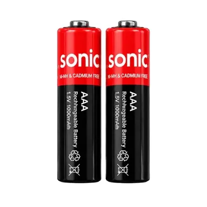 Asonic PL400 İnce 1.5V 400 mAh-750 Mvh Type-C Şarjlı 2'li AAA Pil resmi
