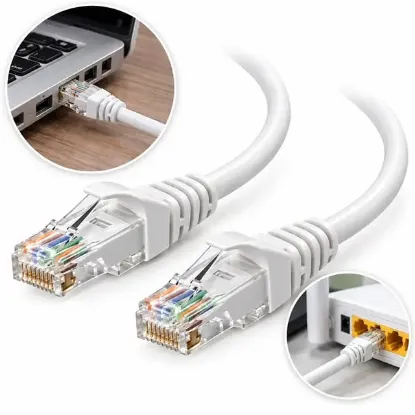 Herz CAT6 Beyaz 20 Metre RJ45 Patch Network Ethernet İnternet Kablosu resmi