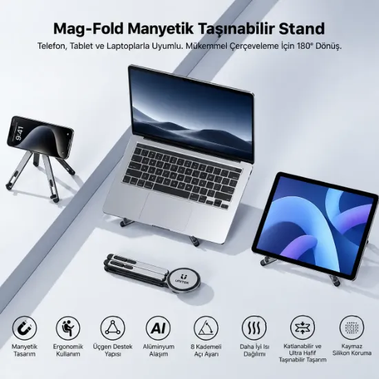 UNITEK TAŞINABİLİR MANYETİK STAND (OT1121AGY01) resmi