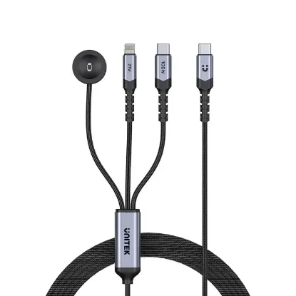 UNITEK USB-C 3' U 1 ARADA 100 W HIZLI SARJ KABLOSU 1.2M (C14180AGY01-1.2M) resmi