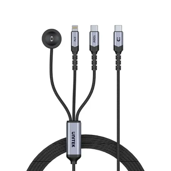 UNITEK USB-C 3' U 1 ARADA 100 W HIZLI SARJ KABLOSU 1.2M (C14180AGY01-1.2M) resmi