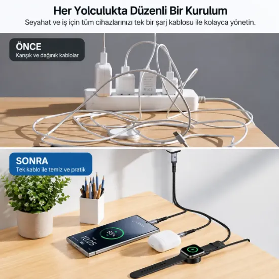 UNITEK USB-C 3' U 1 ARADA 100 W HIZLI SARJ KABLOSU 1.2M (C14180AGY01-1.2M) resmi