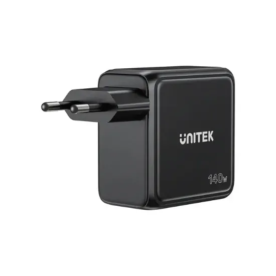 UNITEK REXO 140W 4 PORTLU AKILLI EKRANLI GAN SARJ CİHAZI  (P1132ABK01-EU) resmi