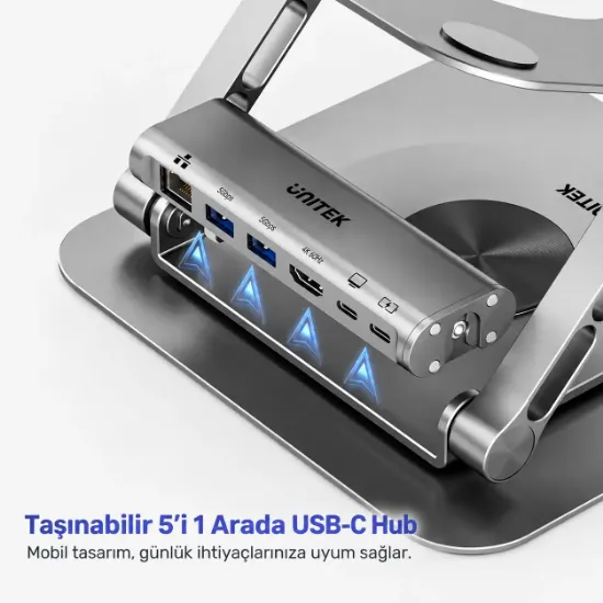 UNITEK 360° METAL 15.6” NOTEBOOK STAND (D1109CGY01) resmi