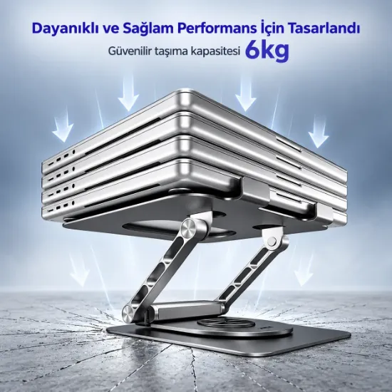 UNITEK 360° METAL 15.6” NOTEBOOK STAND (D1109CGY01) resmi