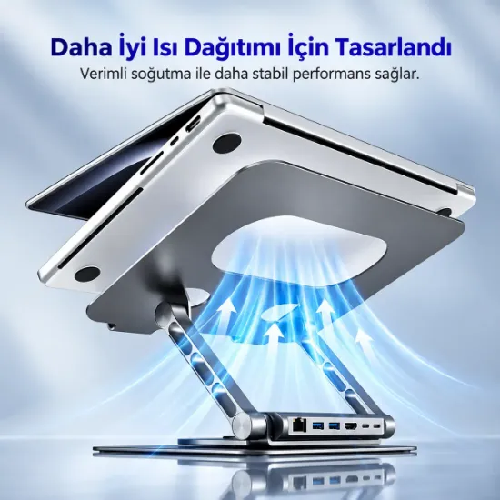 UNITEK 360° METAL 15.6” NOTEBOOK STAND (D1109CGY01) resmi