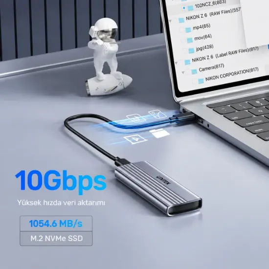 UNITEK M.2 PCIe NVME USB-C SSD KUTUSU (S1241B01) resmi