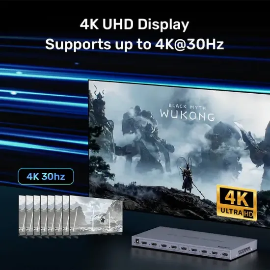 UNITEK 4K HDMI SPLITTER 1 IN 8 OUT (V1132A01-EU) resmi