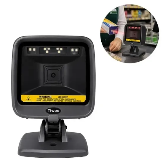 Tiwox Vs-6000 2D Karekod Kablolu Usb Masaüstü Barkod Okuyucu resmi