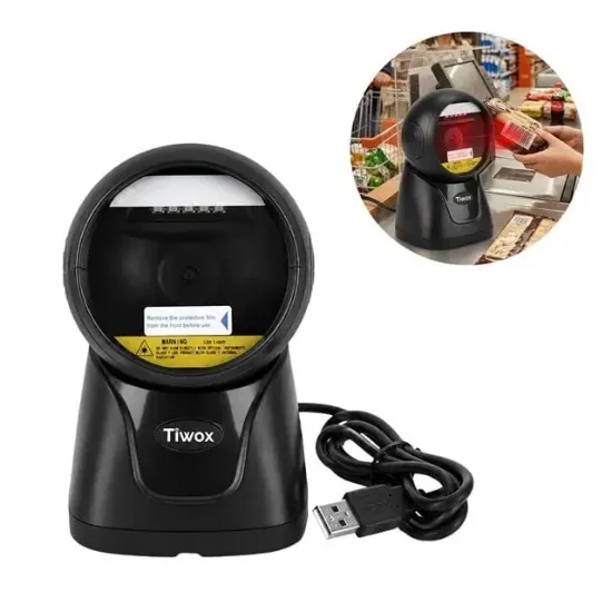 Tiwox VS-240 2D Karekod Kablolu USB Masaüstü Barkod Okuyucu resmi