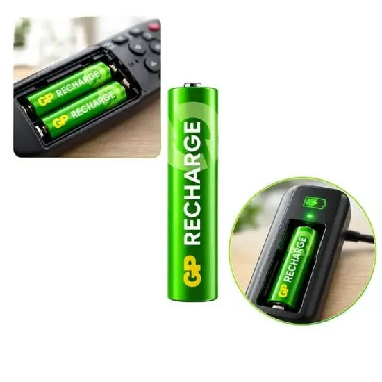 GP Recharge 650 mAh R03 NI-MH Aaa Şarjlı İnce Kalem Pil (4 Adet) resmi