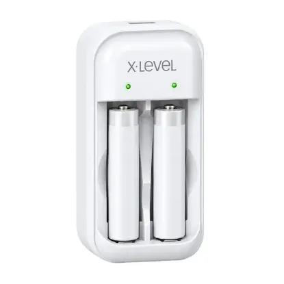 X-Level CH1 205 NiMH AA-AAA 2 Yuvalı LED Göstergeli Beyaz Pil Şarj Cihazı resmi