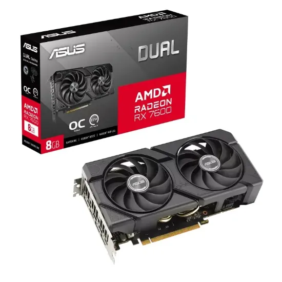 ASUS DUAL-RX7600-O8G-EVO 8GB 128BIT VGA resmi