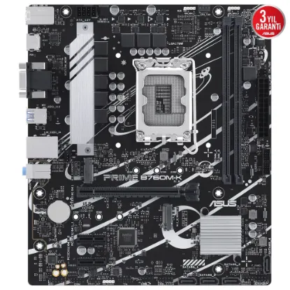 ASUS PRIME B760M-K D5 DDR5 8000Mhz(OC) RGB M.2 MATX 1700P  resmi