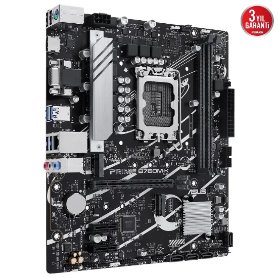 ASUS PRIME B760M-K D5 DDR5 8000Mhz(OC) RGB M.2 MATX 1700P  resmi