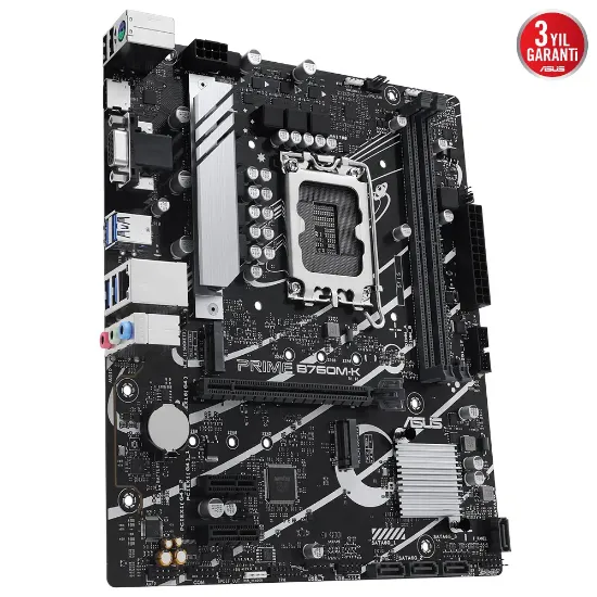ASUS PRIME B760M-K D5 DDR5 8000Mhz(OC) RGB M.2 MATX 1700P  resmi
