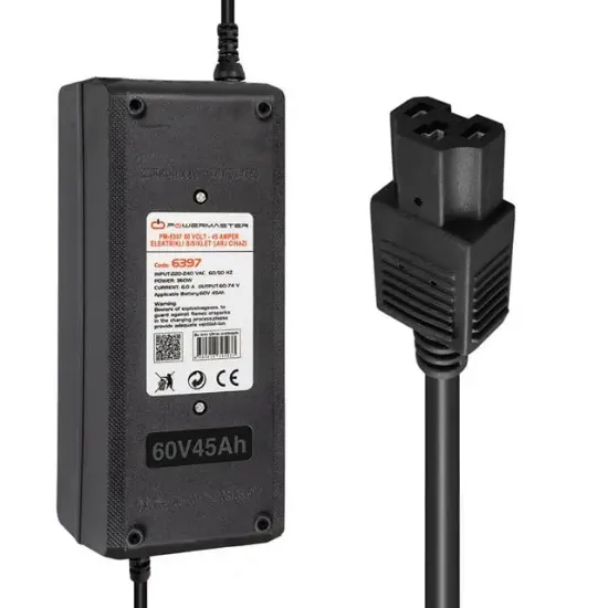 Powermaster PM-6397 60 Volt - 45 Amper Elektrikli Bisiklet Şarj Cihazı resmi