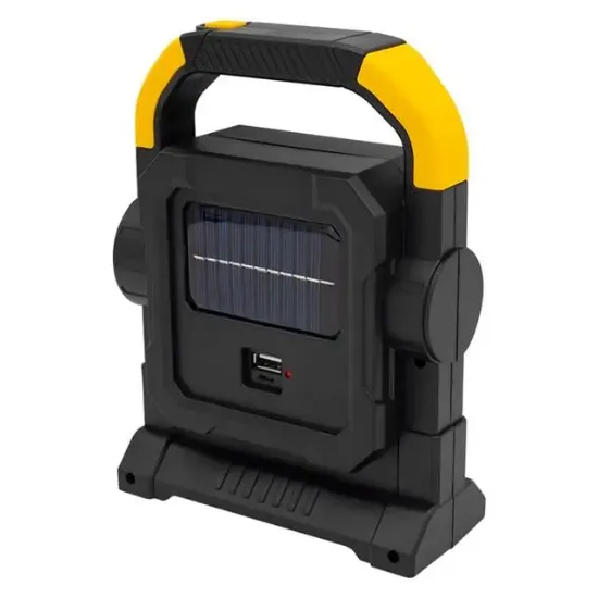 Powermaster HC-7078-C Üç Çalışma Modlu Şarjlı Cob Ledli Taşınabilir Solar Panelli Lamba resmi