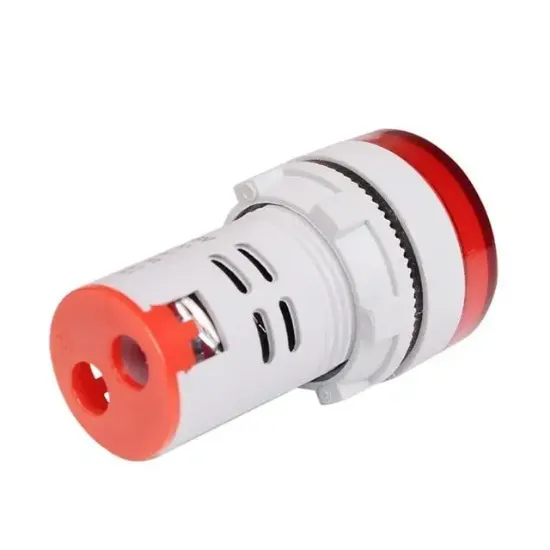 Intercom AD22-22V-DC 22MM Kırmızı Mini Yuvarlak Dijital DC Volt Ölçer resmi