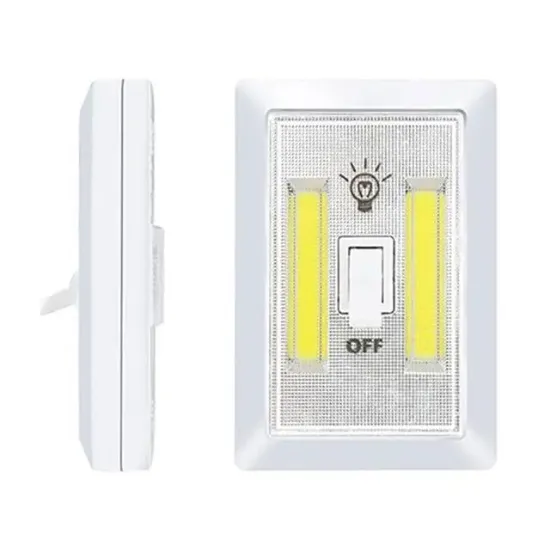 PowerMaster SL-606 Pilli Duvar Anahtarı Tipi COB LED Lamba - Kablosuz Dolap İçi Aydınlatma resmi