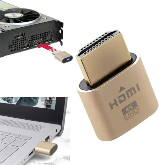 Powermaster PM-29416 HDMI 4K Uhd Dummy Plug Sanal Monitör Ekran Kartı Emülatörü resmi