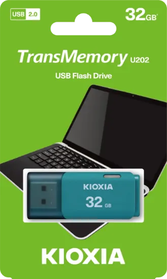 32GB USB2.0 KIOXIA MAVİ USB BELLEK LU202L032GG4 resmi