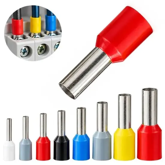 Powermaster PM-39090 10mm Kırmızı İzoleli Kablo Ucu Sıkma Yüksük Terminali (100'lü Paket)  resmi